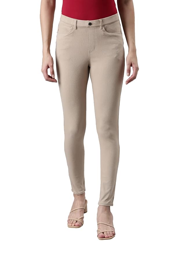GO COLORS Women Solid Super Stretch Jeggings