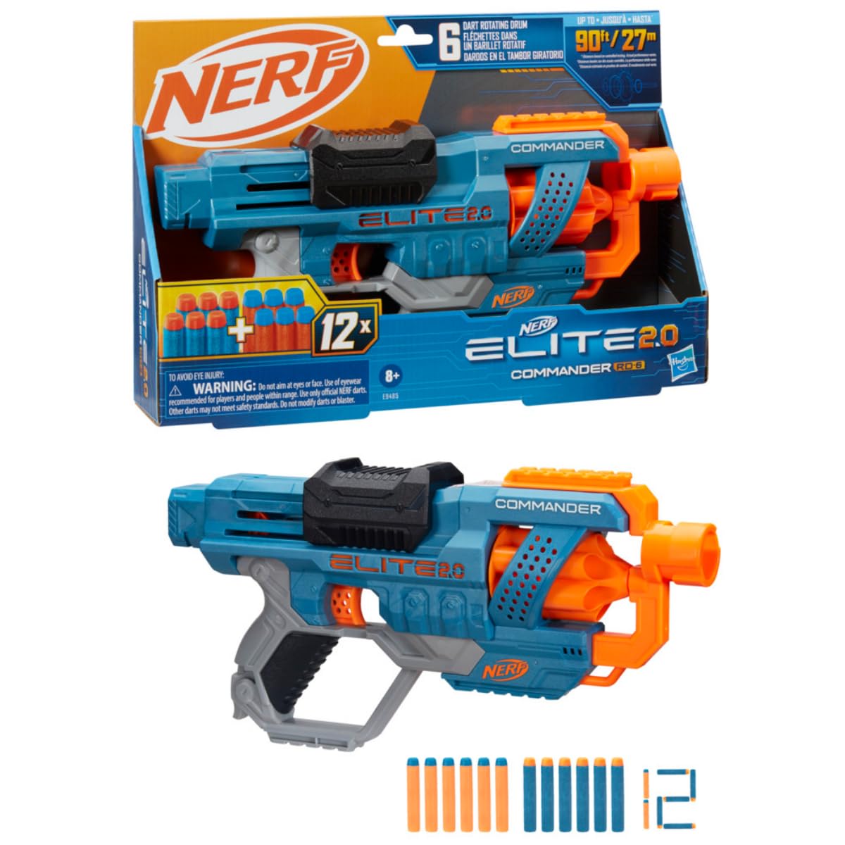Nerf Elite 2.0 Commander Blaster for Outdoor Action