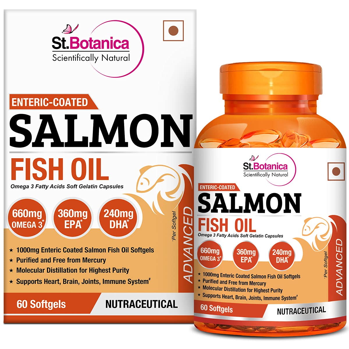 St.Botanica Omega-3 Fish Oil Capsules – Support Heart Naturally