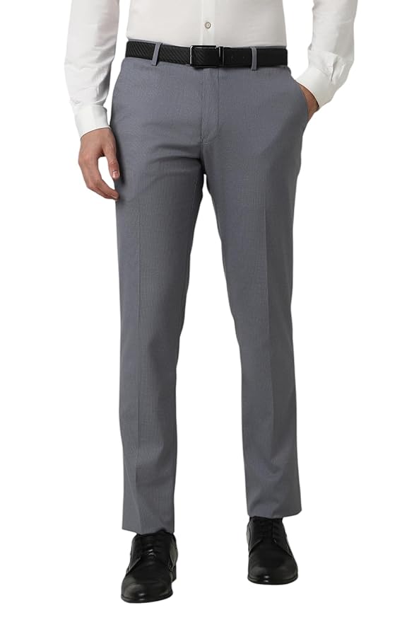 Peter England Men's Neo-Slim Formal Trouser