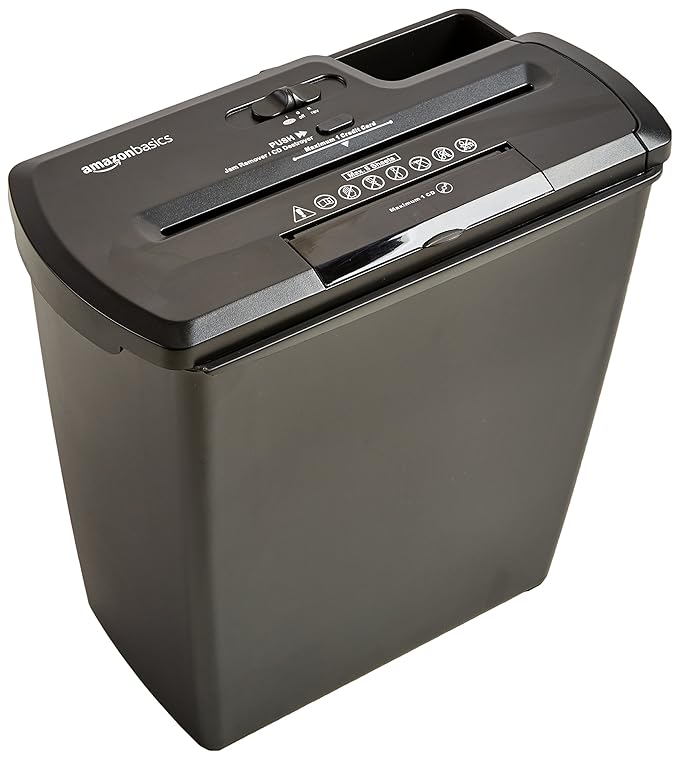 Refurbished AmazonBasics 8-Sheet Paper Shredder