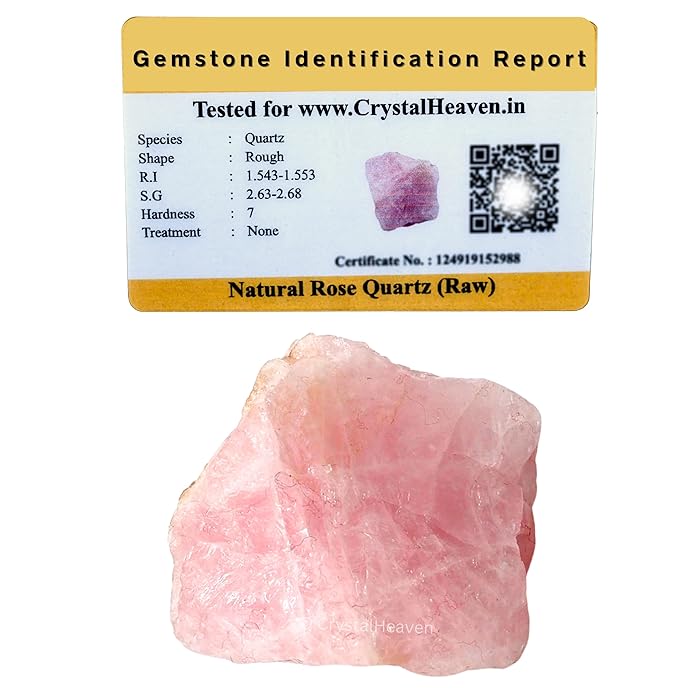 Saans Mart Rose Quartz Healing Crystal - 200 g