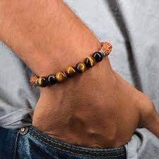 Rudraksha Ratna Tiger Eye Energy Bracelet