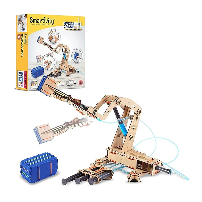 Smartivity Hydraulic Crane Engineering Kit for Kids