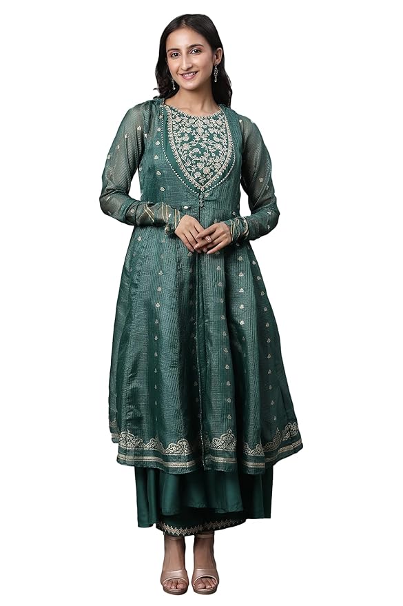W for Woman Women Polyester Straight Kurta With Pant